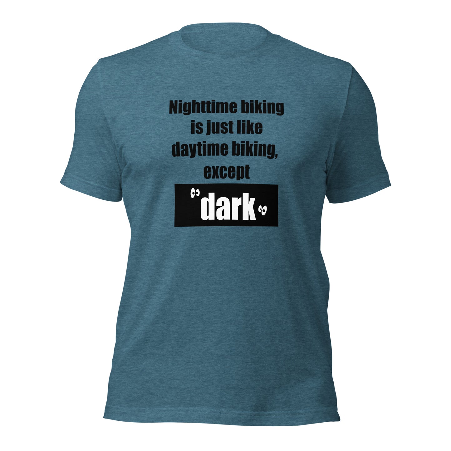 "Nighttime Biking" unisex t-shirt
