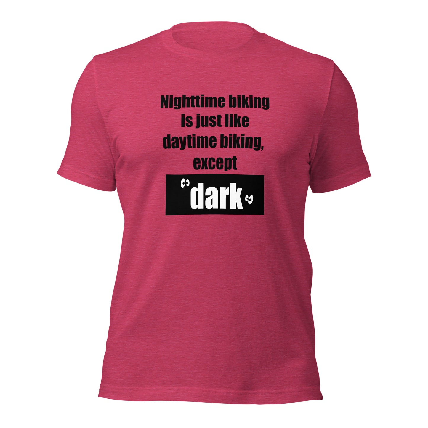 "Nighttime Biking" unisex t-shirt