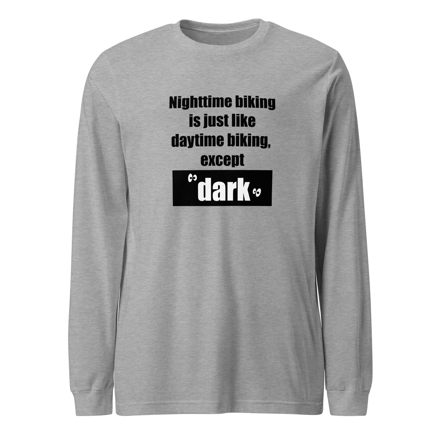 "Nighttime Biking" unisex long sleeve tee