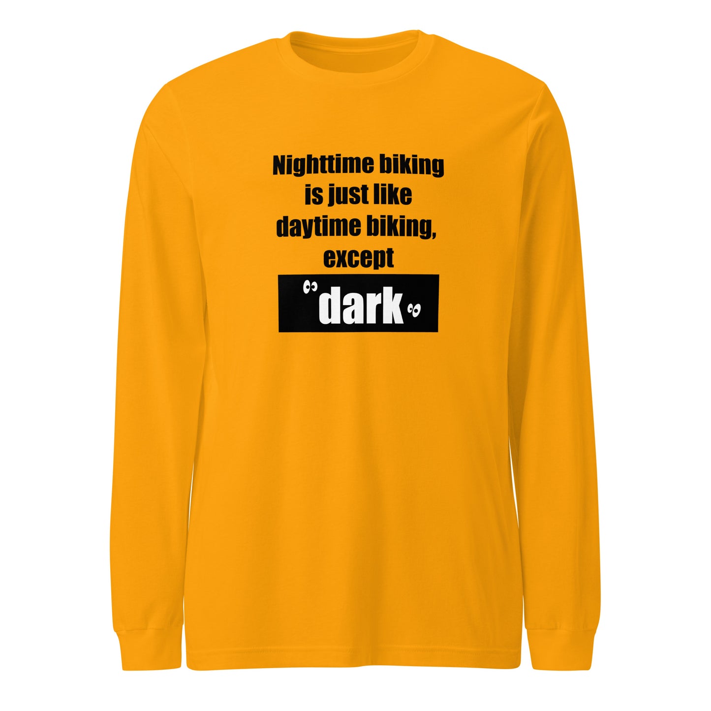 "Nighttime Biking" unisex long sleeve tee