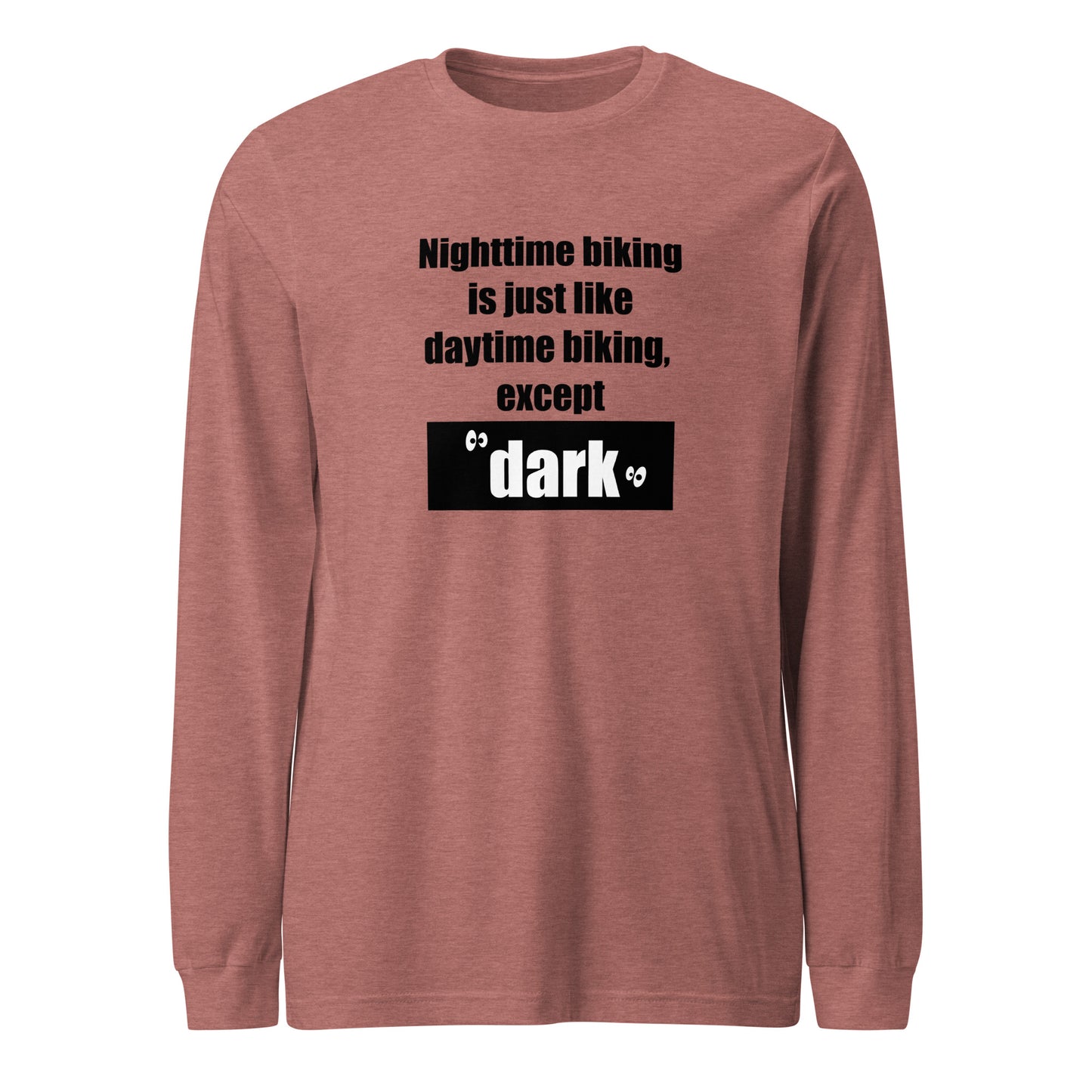 "Nighttime Biking" unisex long sleeve tee