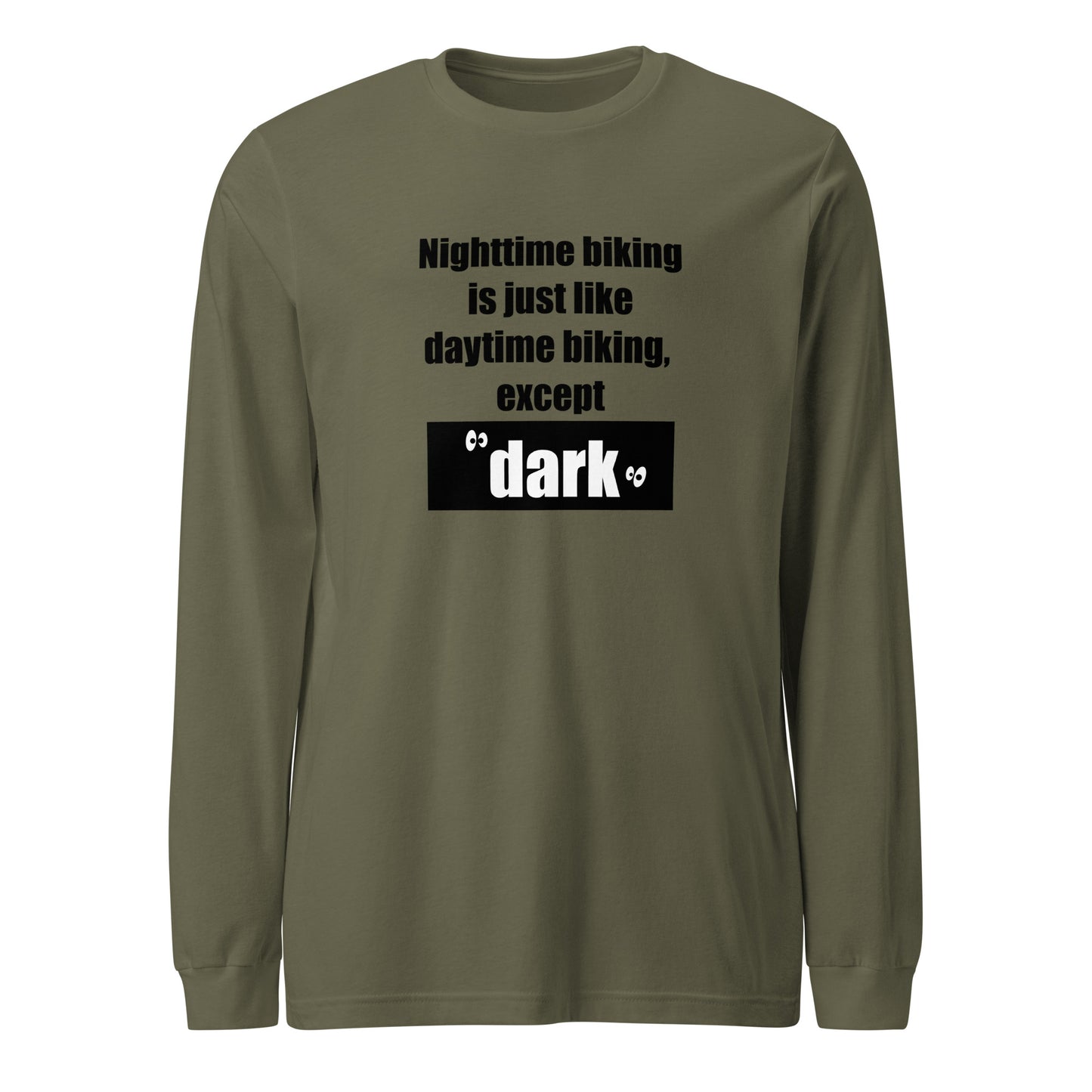 "Nighttime Biking" unisex long sleeve tee