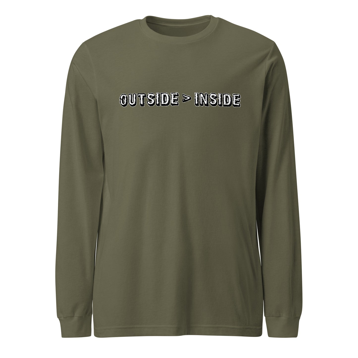 "Outside > Inside" unisex long sleeve tee