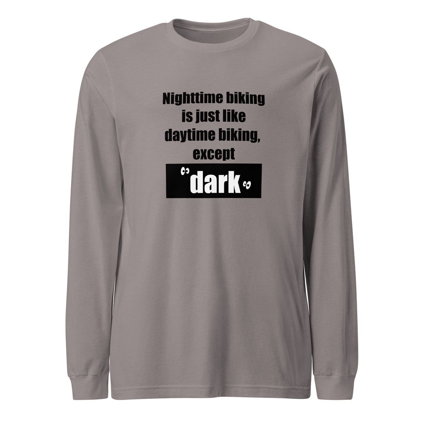 "Nighttime Biking" unisex long sleeve tee