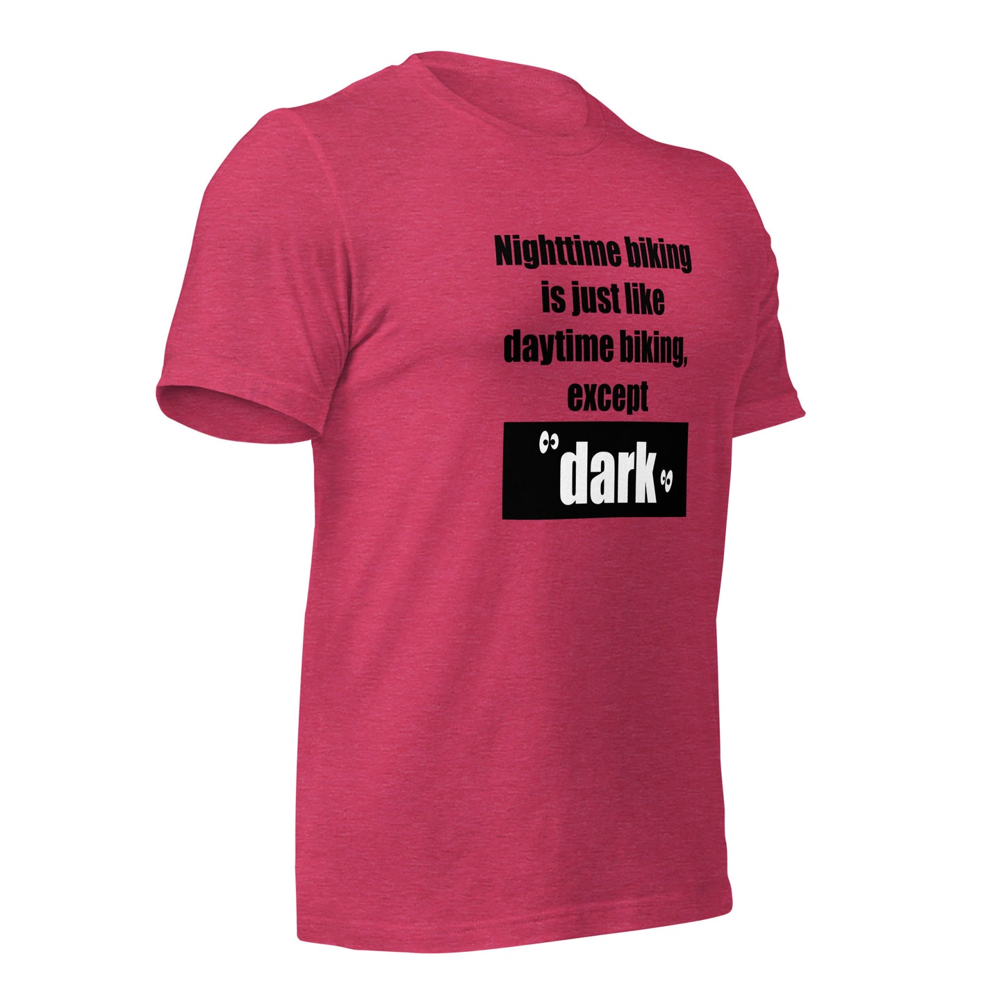 "Nighttime Biking" unisex t-shirt