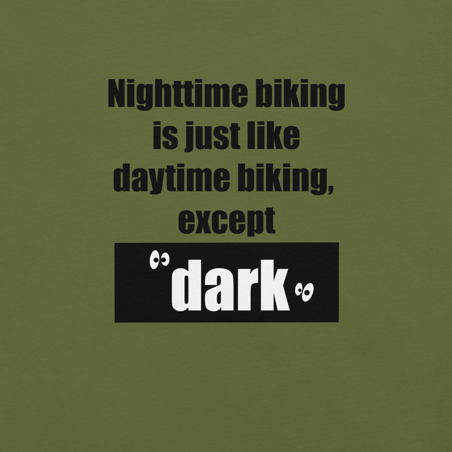 "Nighttime Biking" unisex t-shirt