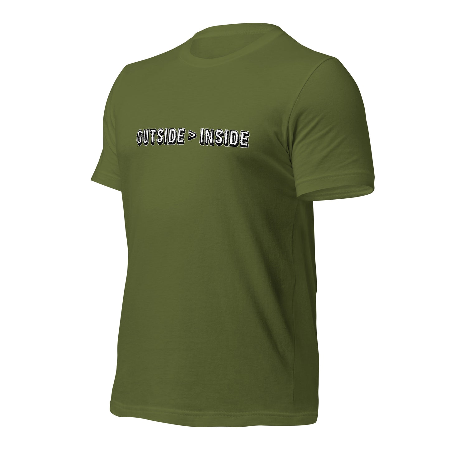 "Outside > Inside" unisex t-shirt