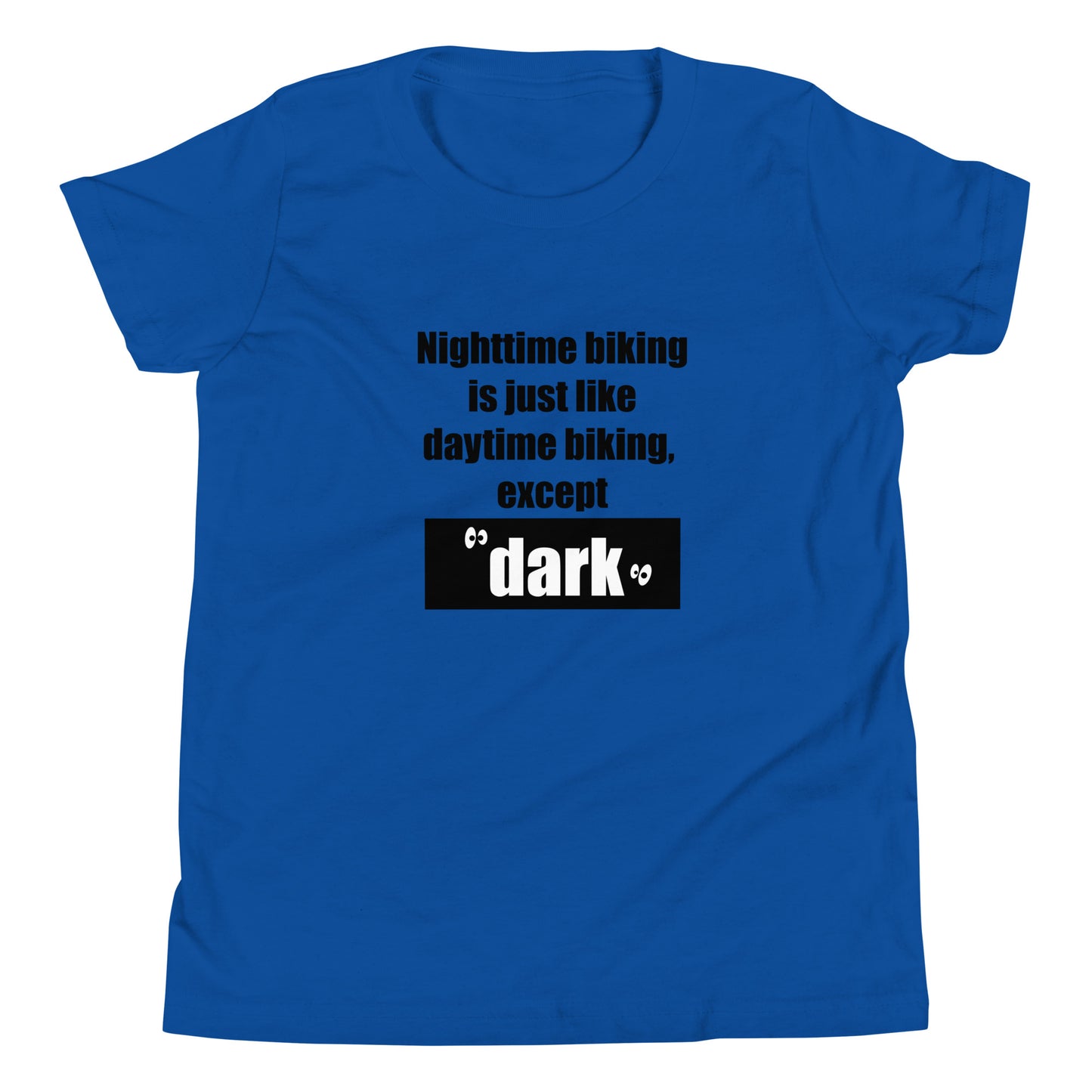 "Nighttime Biking" youth short sleeve t-shirt